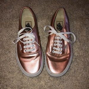 Vans Rose Gold Metallic Shoes